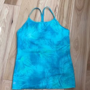 Athleta Girl Turquoise Blue Tropical Tank!